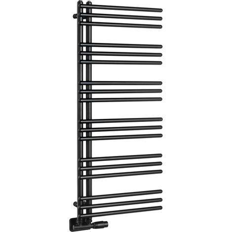 Aqualine Poseidon - Scaldasalviette 114x45 cm, 379 W, nero PS411B (1/5)