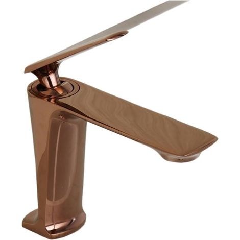 Mitigeur de lavabo, laiton, rose, pour vasque et salle d'eau (1/3)