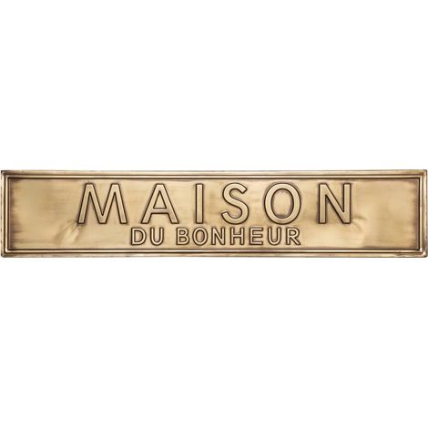 Wanddekoration Maison du bonheur - geprägtes Metall 99x20 cm