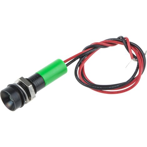 Voyant LED lumineux Vert RS PRO, dia. 8mm, 220V c.a., IP67 ( Prix pour 1 )