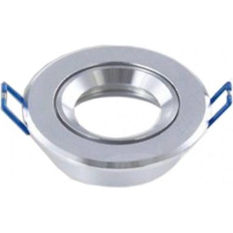Trade Shop - EINBAUSTRAHLERHALTER GU10-ANSCHLUSS IP20 72MM RUNDER STRAHLERHALTERRAHMEN P17 - (1/2)