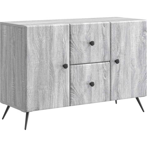 Sideboard Graues Sonoma 89 x 34,5 x 60 cm Holzwerkstoff vidaXL