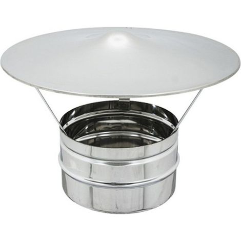 FUMAIOLO FISSO CAPPELLO CINESE IN ACCIAIO INOX CM.15
