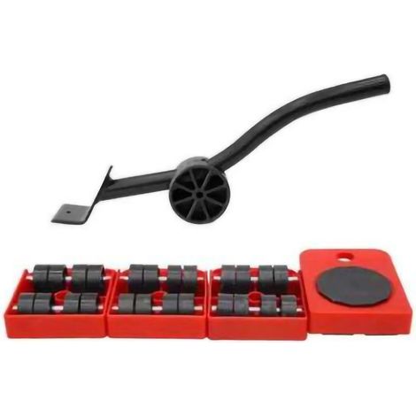 Lot robuste de 5 diables de déménagement pour meubles lourds, capacité 200kg, en fer ABS et PVC, triangle pratique (1/3)