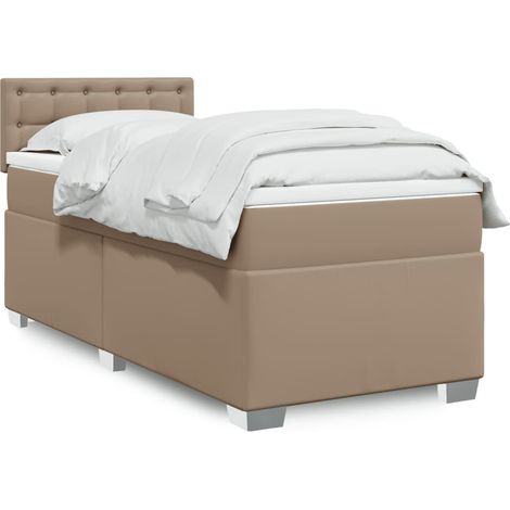 Boxspringbett mit Matratze Cappuccino-Braun 90x190cm Kunstleder vidaXL (1/5)