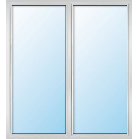 Meeth – Fenêtre PVC triple vitrage 160x200 cm – 2 vantaux à battue – Isolation thermique Ud 0,9 W/m²K – Résistante aux intempéries (1/5)