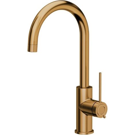 Rubinetto da cucina Quadron Jodie in rame con becco girevole a 360°