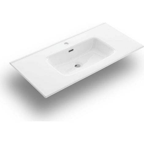 Lavabo da incasso GOLBA ceramica bianca (1/2)