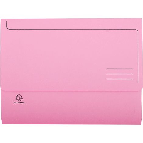Exacompta 46778E Cartelle con Tasca, 32.50 x 24.50 x 10 cm, Rosa (1/5)