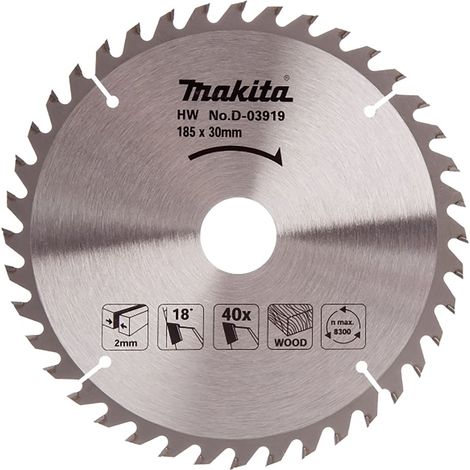 MAKITA D-03919 Circular saw blade 185mm x 30mm x 40T