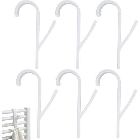 Porte-serviettes lot de 6 plastique pour salle de bain (1/5)