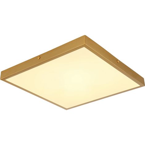 Deckenleuchte Deckenlampe Wohnzimmerlampe Schlafzimmerlampe Messing LED 35x35 cm (1/5)