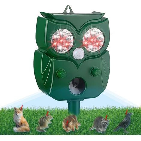 Répulsif ultrasonique pour chats, utilisable en extérieur, répulsif solaire pour chiens, chats, lapins et renards