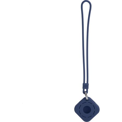 Schutzhülle aus Silikon mit Handschlaufe für iOS-Locator, quadratisches Design, denimblau (1/5)