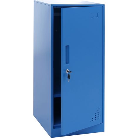[NEUWERTIG] Spind HHG-503, Schließfach Wertfachschrank Schließfachschrank Tür Kleiderstange, 90x38x45cm Stahl blau