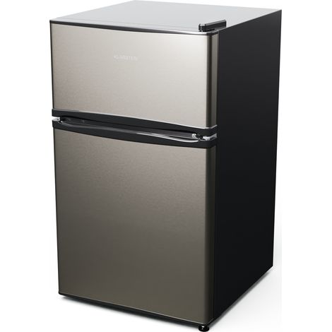 Klarstein Big Daddy Cool Refrigerador con congelador 61/25 litros 2 niveles Acero inoxidable (1/5)