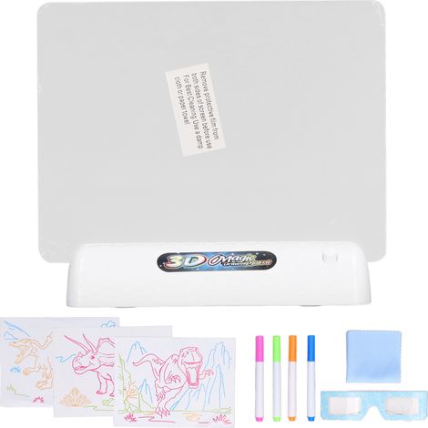 Panneau lumineux 3D DIY dessin coloré pour enfants dinosaure, tableau lumineux créatif doodle lumineux. (1/5)