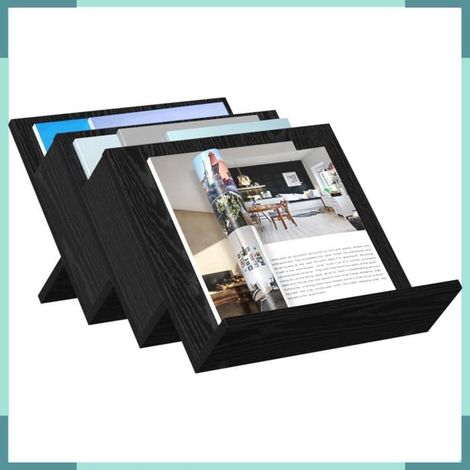 890873 étagère à magazines avec étagère Chêne noir 53 x 40 x 28,5 cm (1/5)
