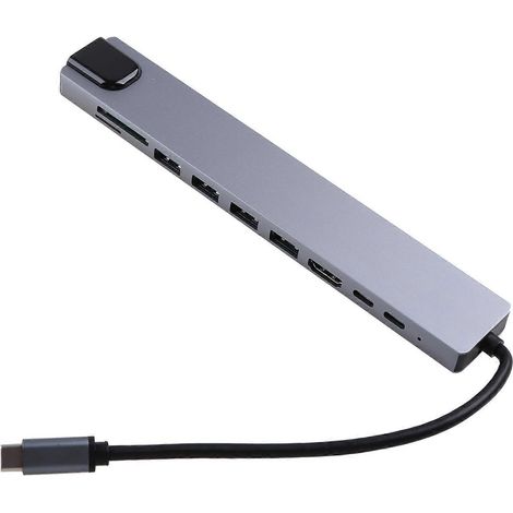 Hub USB C 10 en 1 avec HDMI, Ethernet, SD, PD et Ports USB 3.0 (1/5)