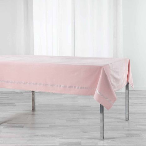 Nappe Rectangulaire "Elegancia" 140x240cm Rose (1/4)