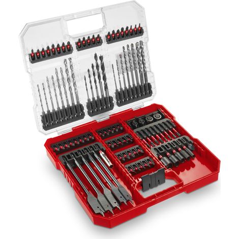 Einhell Set X-CASE Coffret de 95 embouts et de forets (embouts, divers forets, porte-embouts, clés à douille, fraises à chanfreiner, butées de perçage, clés à ergots) (1/5)