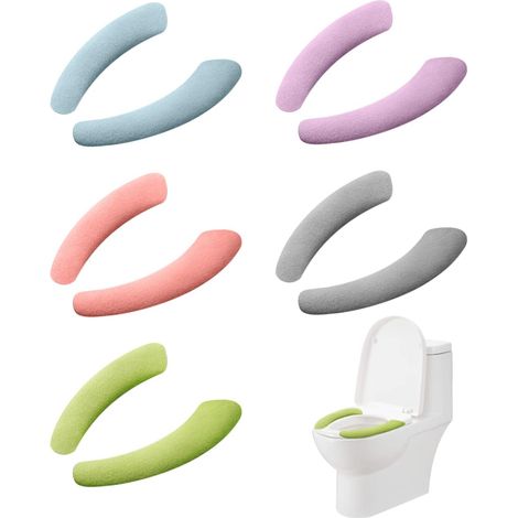 5 runde, wasserdichte, selbstklebende WC-Sitzkissen, 5 Farben, vielseitig einsetzbar