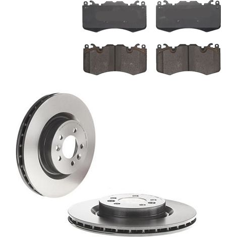 KIT FRENI ANTERIORI compatibile con LAND ROVER DISCOVERY V (L462) - DISCHI + PASTIGLIE OEM: FDB4379, FDB4455 / 18487 , 18734 , 18735 /SOSTITUZIONE DIRETTA/BASSA POLVERE/SILENZIOSO (1/5)