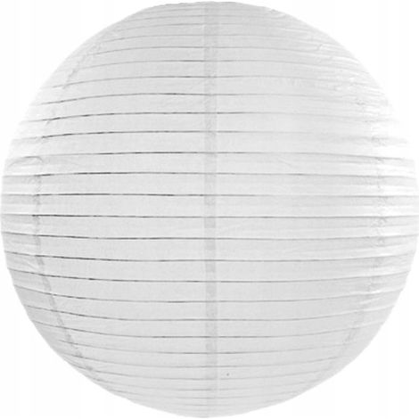 Lanterne ronde en papier, 35 cm, blanche, 1 pc. (1/5)