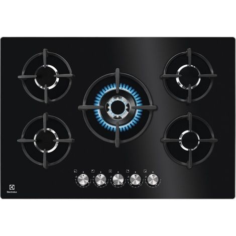 Electrolux KGG75372K. Colore del prodotto: Nero, Posizionamento dell'apparecchio: Da incasso, Dimensione della larghezza del piano cottura: 75 cm. Certificazione: CE. Tipo di controllo: Manopola, P... (1/2)