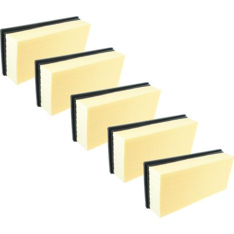 vhbw 5x Filtro plisado plano M compatible con Kärcher NT 75/2 Tact² Me Tc, NT 75/2 Tact² Me aspiradora industrial - Elemento filtrante (1/4)