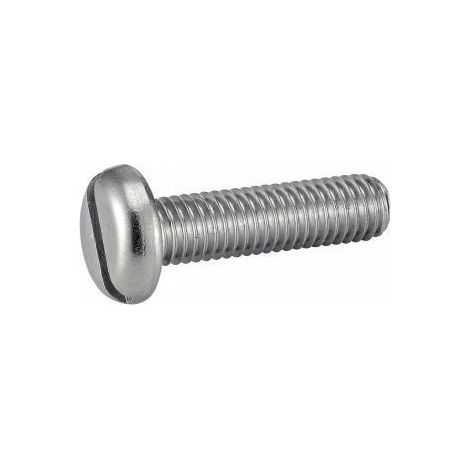 Vis à métaux tête cylindrique large fendue, part filetée 8x50 (destokage)