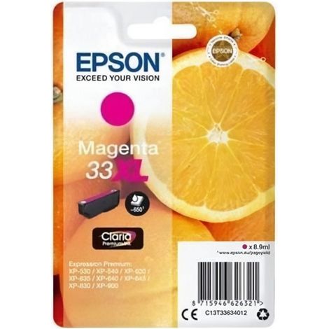 Epson Oranges C13T33634012 cartouche d'encre 1 pièce(s) Original Rendement élevé (XL) Magenta (1/3)