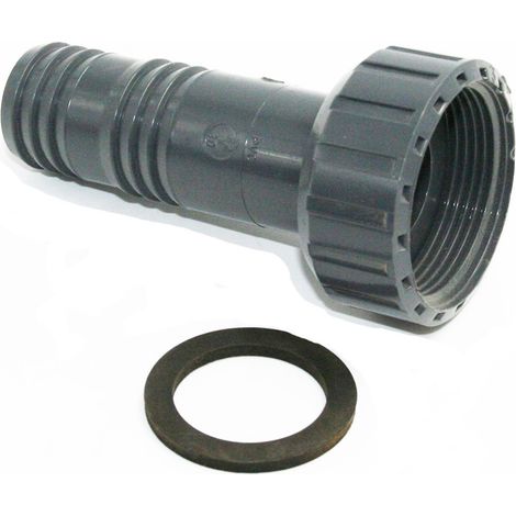 raccord cannelé avec écrou pour Tuyau 30/32 mm écrou 1 pouce 1/2 - jardiboutique