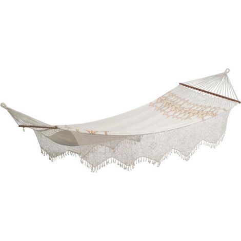 Hamac brésilien XXL PALACIO style Boho macramé 3 personnes (1/5)