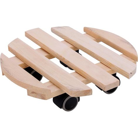 Carrello rotondo in pino Ø 30 cm