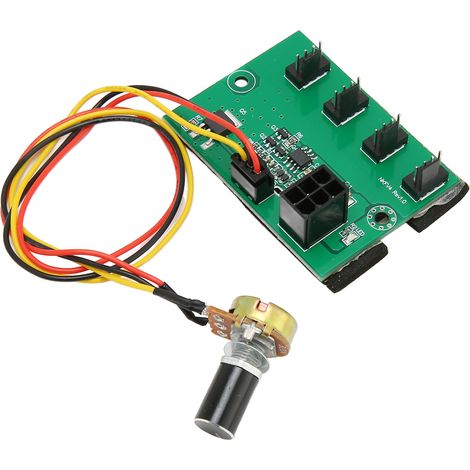 Contrôleur de Vitesse Ventilateur PC 4 Voies PWM 12V, Câble 30cm, Installation Facile pour Boîtier PC (1/5)