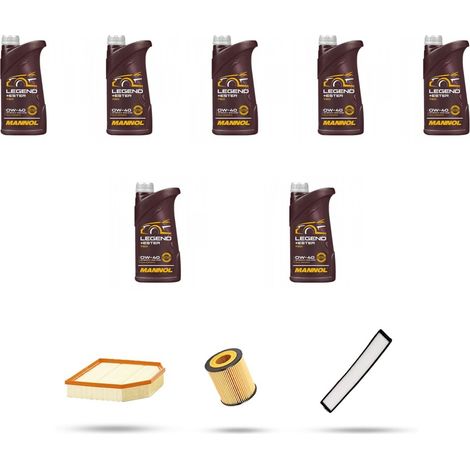 Kit tagliando 3 FILTRI e 7L OLIO compatibile con Bmw x3 (E83) 2.5si 160kw dal 2006 al 2010 (1/5)