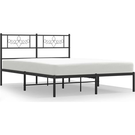 Maison Exclusive - Giroletto con Testiera in Metallo Nero 120x200 cm