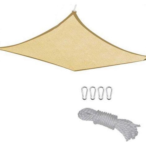 Rechteckiges Sonnensegel, 2x3 Meter, quadratisch, für den Außenbereich