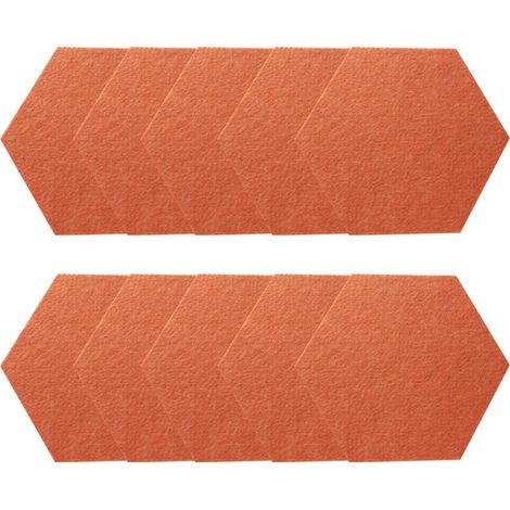 Juego de 10 pizarras hexagonales autoadhesivas de corcho para el hogar, la oficina y la escuela. (1/5)