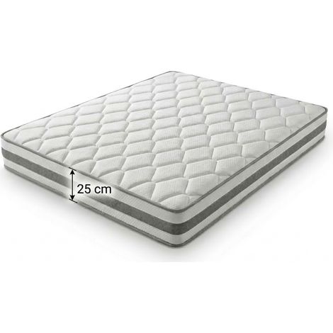 Matelas à ressorts ensachés 160x200 cm – 25 cm – 7 zones – Mousse froide – Fermeté H4 – Tissu en microfibre respirant – OEKO-TEX (1/5)
