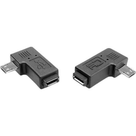 adattatori di prolunga Micro USB a 5 pin maschio-femmina ad angolo di 90 gradi a sinistra e a destra. (1/5)