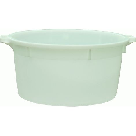 Mastellone sottotino in polietilene HD atossico per alimenti da 80 lt bianco   cm 65 x 32 h mastello contenitore per mosto uva