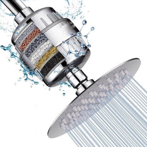 Duschkopffilter, Hochdruck-Duschkopf mit Filter für hartes Wasser, verbessert den Zustand von Haut und Haar – 1 austauschbares Filterelement (1/3)