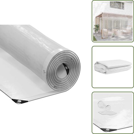 Bâche transparente avec œillets 6x10 m polyéthylène - Bâche Transparente - Bâches Transparentes - Bâche Claire - Bâche Transparente Robuste (1/5)