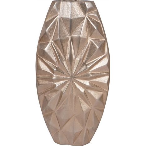 Hatton Cast Aluminium Vase - L8 x W16 x H33 cm - Champagne Gold