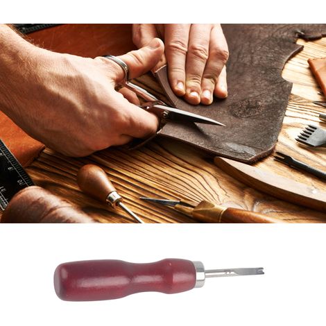 Lederkantenschneider, Lederschnitzwerkzeug, Lederabschrägmesser, Kantenschneider, DIY-Lederwerkzeug, Größe 4, 1,5 mm. (1/5)