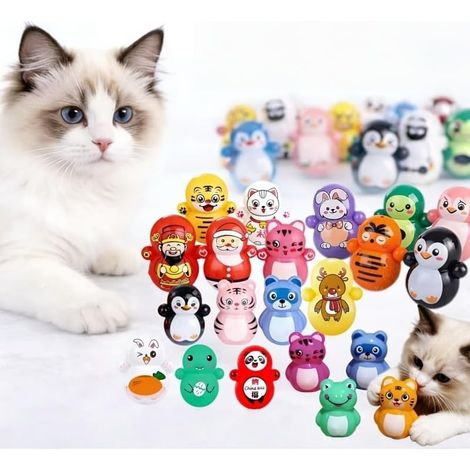 Lot de 15 jouets interactifs pour chat, jouets éducatifs pour chats d'intérieur, plastique léger, styles aléatoires, pas besoin de piles
