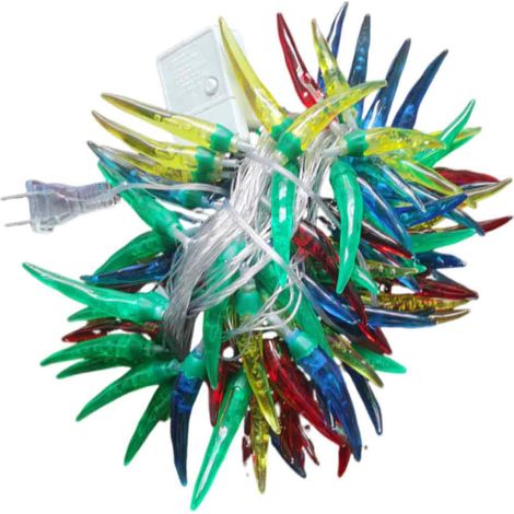 1 Guirlande lumineuse LED, 10 mètres, 100 LEDs, rouge piment, IP44, intérieur extérieur, Noël (1/5)