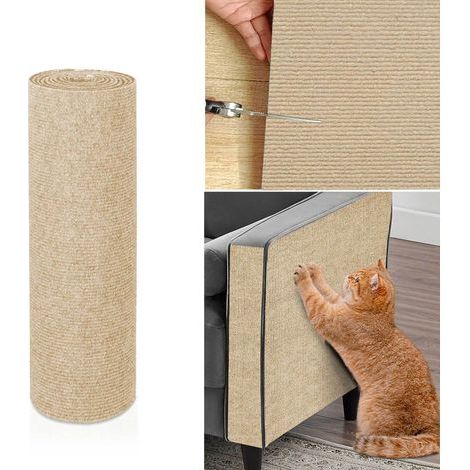 Protection Canape Chat Anti Griffe, Protecteur de Rayure Chat Protecteurs, Autocollant de Protection, Protecteur de Rayure pour Meubles Porte MurTapis Comptoirs 2mX40cm Kaki (1/5)